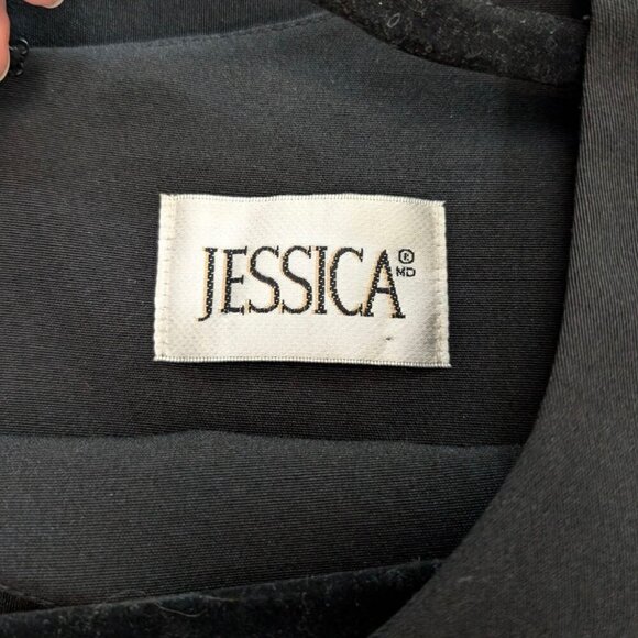 Vintage Jessica Embroidered Little Black Dress - Picture 5 of 6